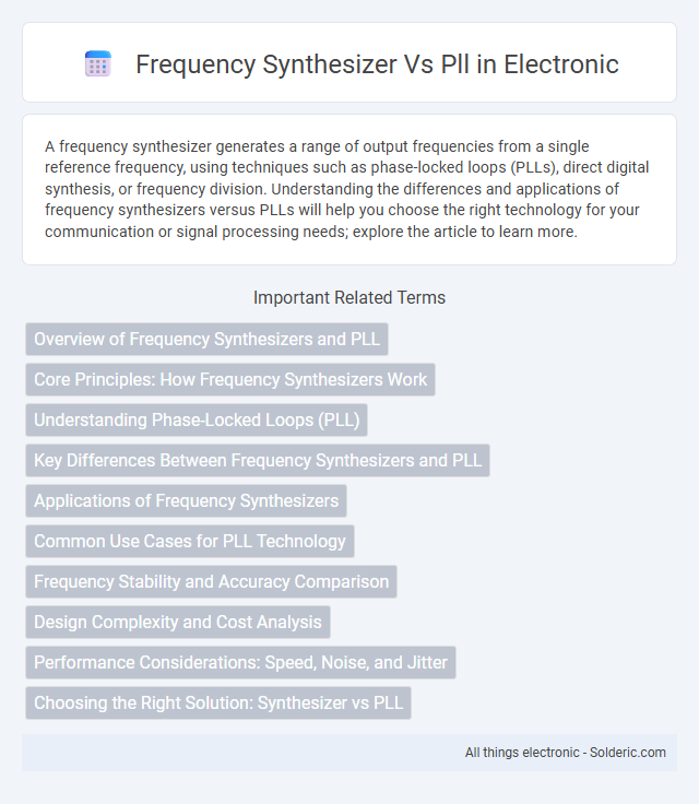 PLL vs Frequency Synthesizer - What is the difference?