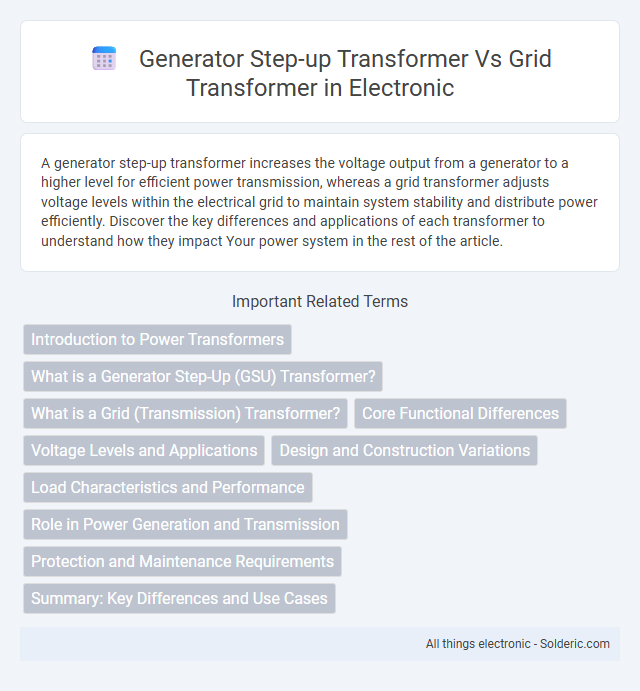 Generator Step-Up Transformer vs Grid Transformer - What is the difference?