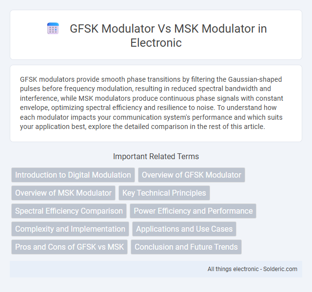GFSK Modulator vs MSK Modulator - What is the difference?