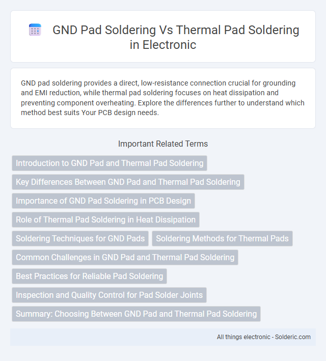 GND Pad Soldering vs Thermal Pad Soldering - What is the difference?
