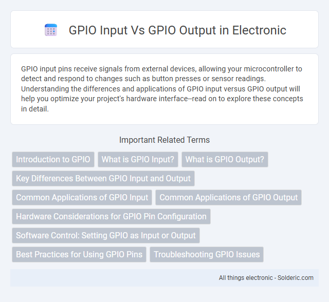 GPIO Input vs GPIO Output - What is the difference?