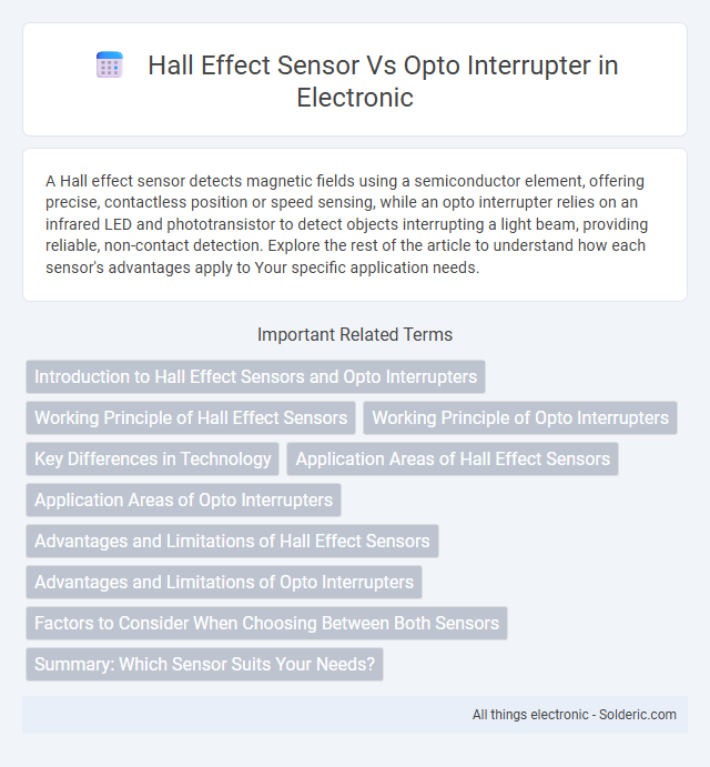 Hall Effect Sensor vs Opto Interrupter - What is the difference?