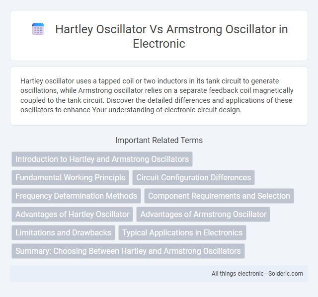 Armstrong Oscillator vs Hartley Oscillator - What is the difference?