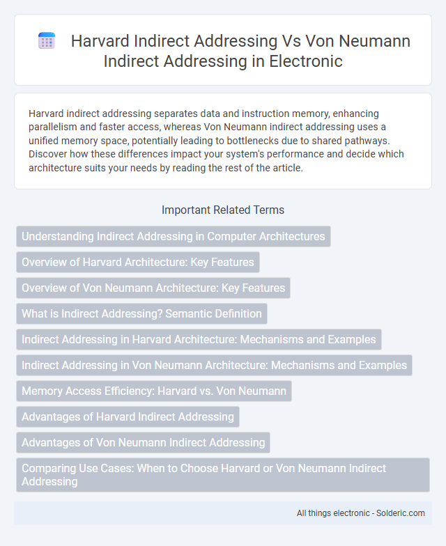 Harvard indirect addressing vs Von Neumann indirect addressing - What is the difference?