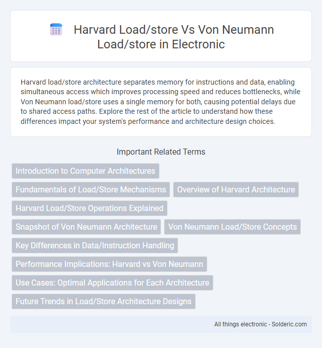 Harvard load/store vs Von Neumann load/store - What is the difference?