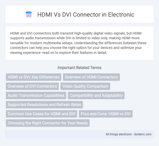 DVI vs HDMI connector - What is the difference?