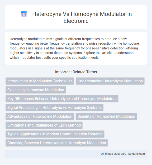 Homodyne vs Heterodyne Modulator - What is the difference?