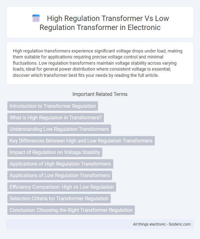 Low Regulation Transformer vs High Regulation Transformer - What is the difference?