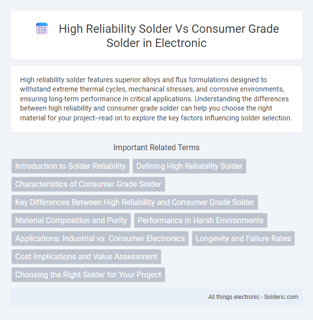 Consumer Grade Solder vs High Reliability Solder - What is the difference?