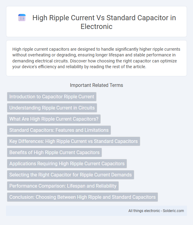 Standard Capacitor vs High Ripple Current - What is the difference?