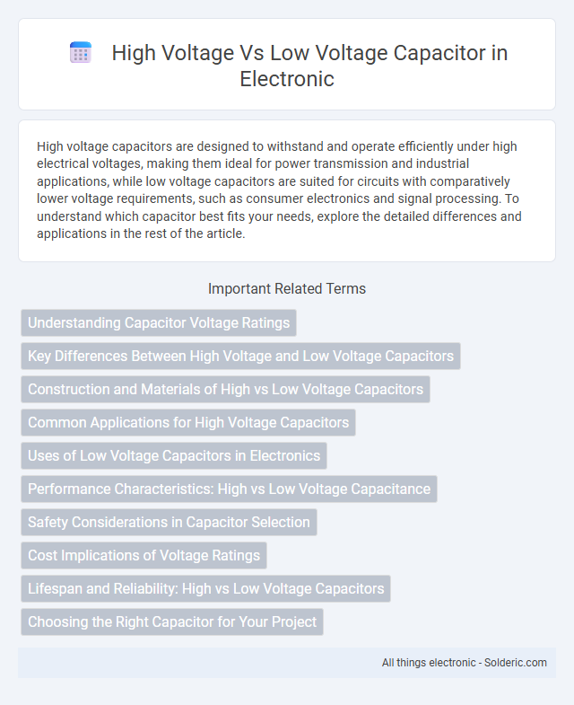 Low voltage vs high voltage capacitor - What is the difference?