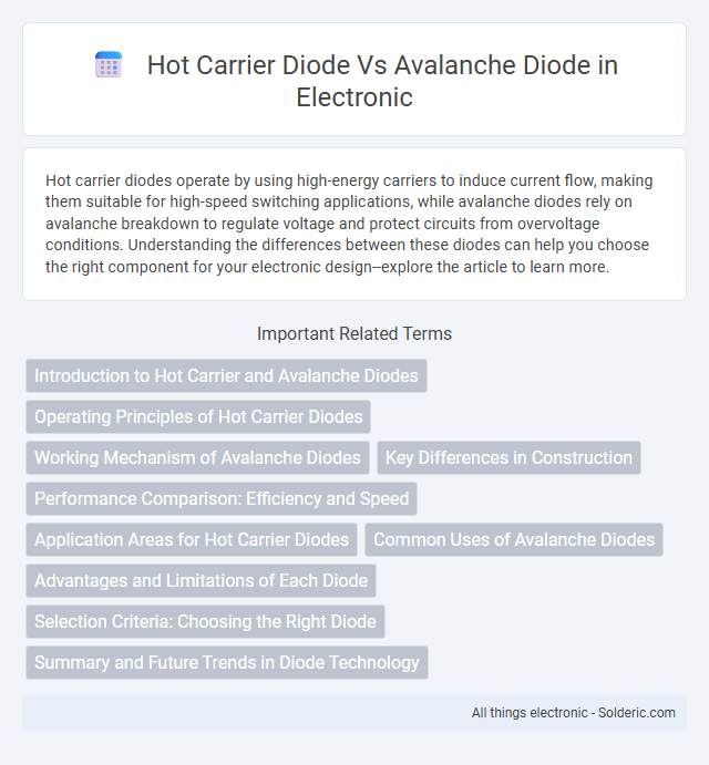 Avalanche diode vs hot carrier diode - What is the difference?