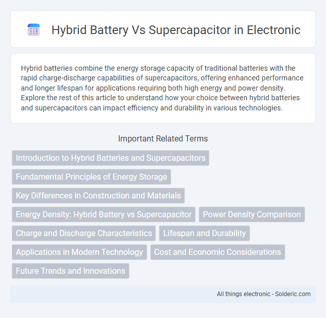 Hybrid Battery vs Supercapacitor - What is the difference?