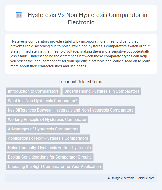 Hysteresis vs Non-Hysteresis Comparator - What is the difference?