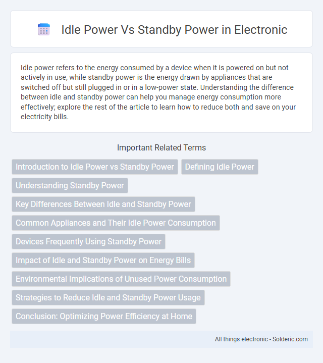 Standby Power vs Idle Power - What is the difference?