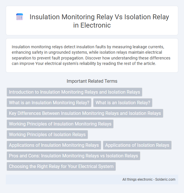 Insulation Monitoring Relay vs Isolation Relay - What is the difference?