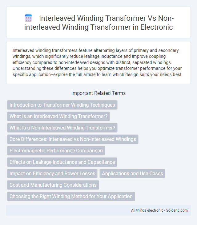 Interleaved Winding Transformer vs Non-Interleaved Winding Transformer - What is the difference?