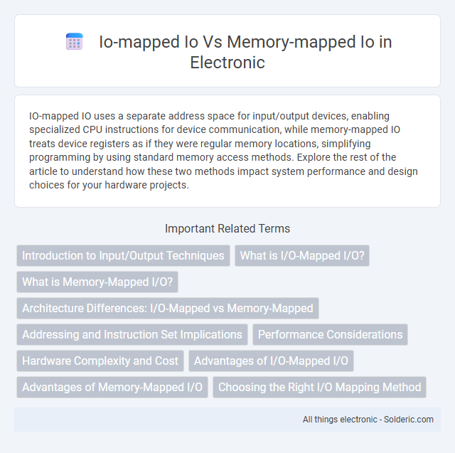 Memory-Mapped I/O vs. I/O-Mapped I/O - What is the difference?