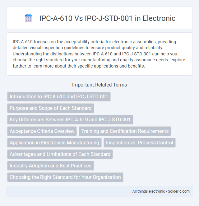 IPC-A-610 vs IPC-J-STD-001 - What is the difference?