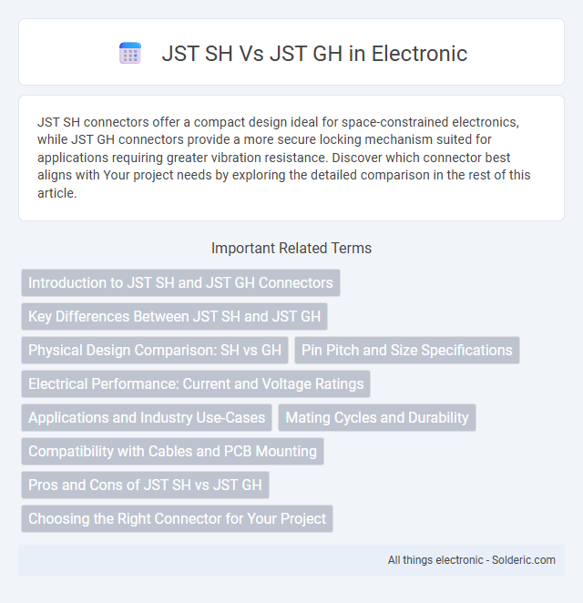 JST GH vs JST SH - What is the difference?