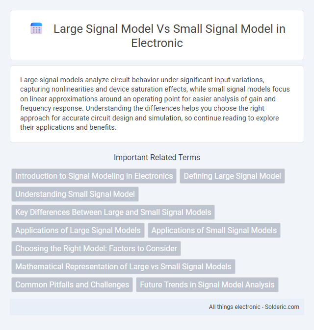 Small signal model vs Large signal model - What is the difference?