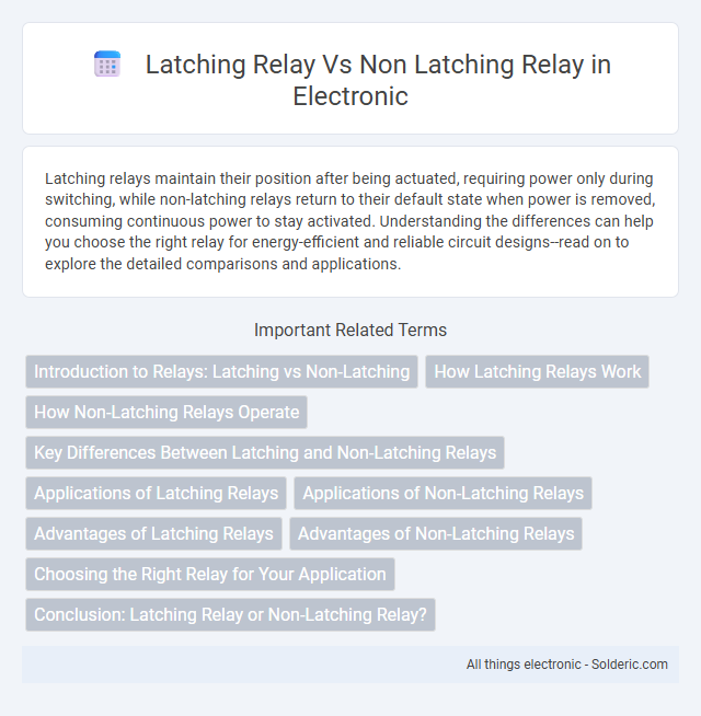 Latching Relay vs Non-Latching Relay - What is the difference?