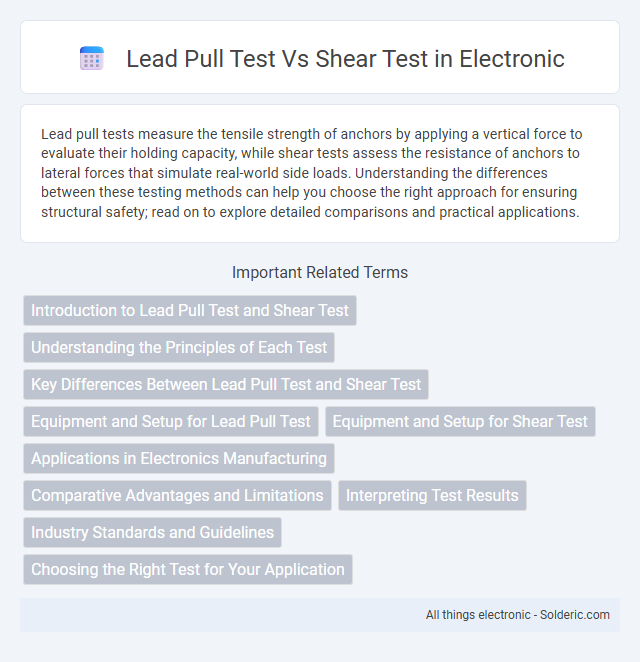 Shear Test vs Lead Pull Test - What is the difference?