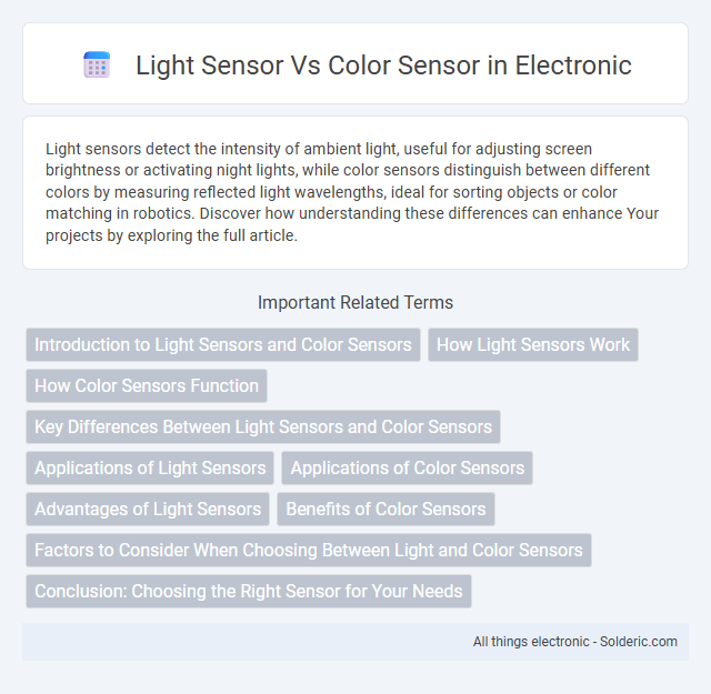 Color Sensor vs Light Sensor - What is the difference?