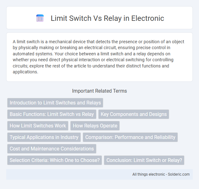 Relay vs Limit Switch - What is the difference?