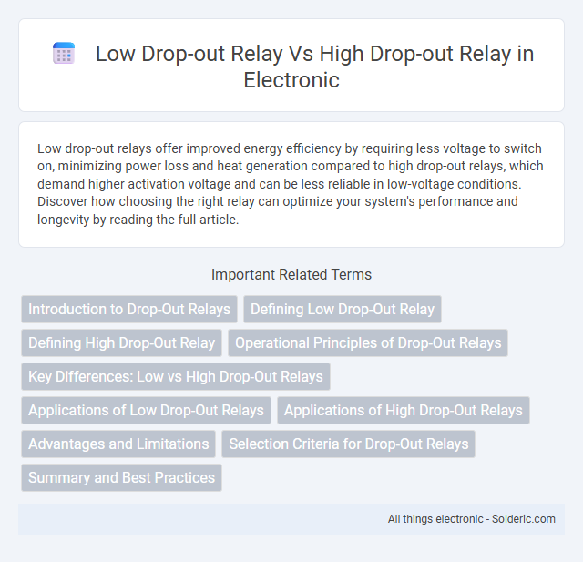 High drop-out relay vs low drop-out relay - What is the difference?