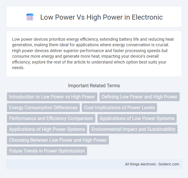 High power vs Low power - What is the difference?