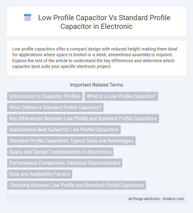 Low Profile Capacitor vs Standard Profile Capacitor - What is the difference?