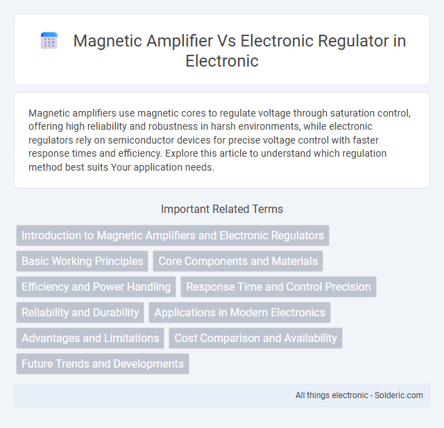 Electronic Regulator vs Magnetic Amplifier - What is the difference?