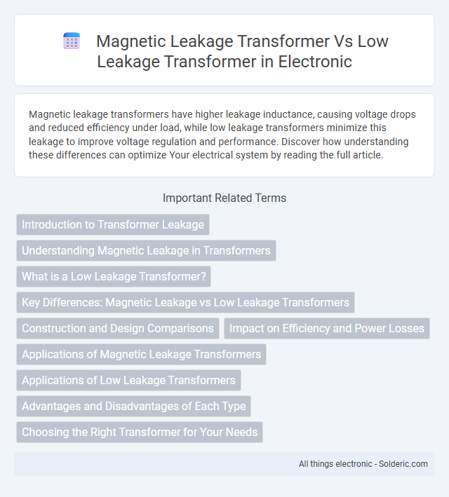 Low Leakage Transformer vs Magnetic Leakage Transformer - What is the difference?