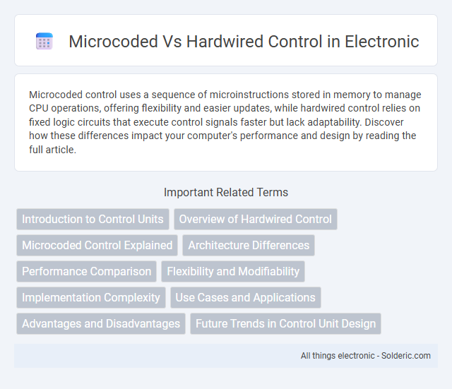 Hardwired Control vs Microcoded Control - What is the difference?