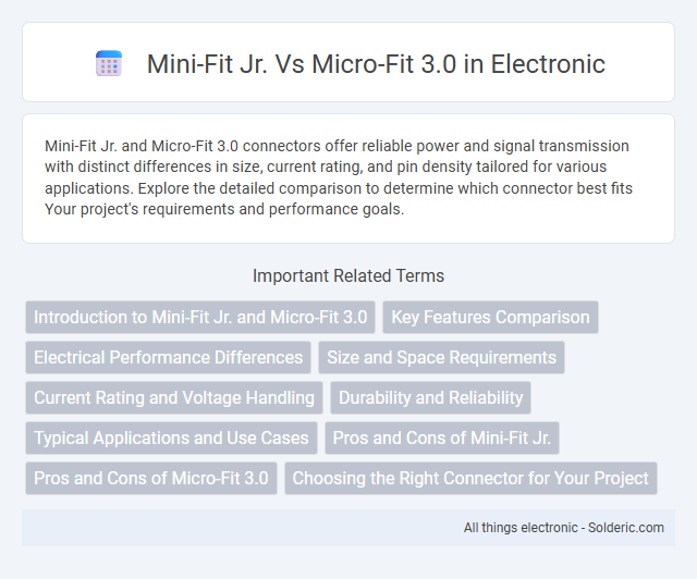 Micro-Fit 3.0 vs Mini-Fit Jr. - What is the difference?