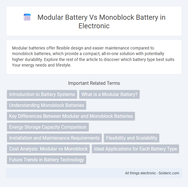 Monoblock battery vs modular battery - What is the difference?