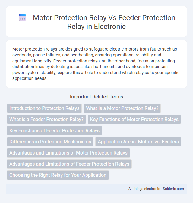 Feeder Protection Relay vs Motor Protection Relay - What is the difference?