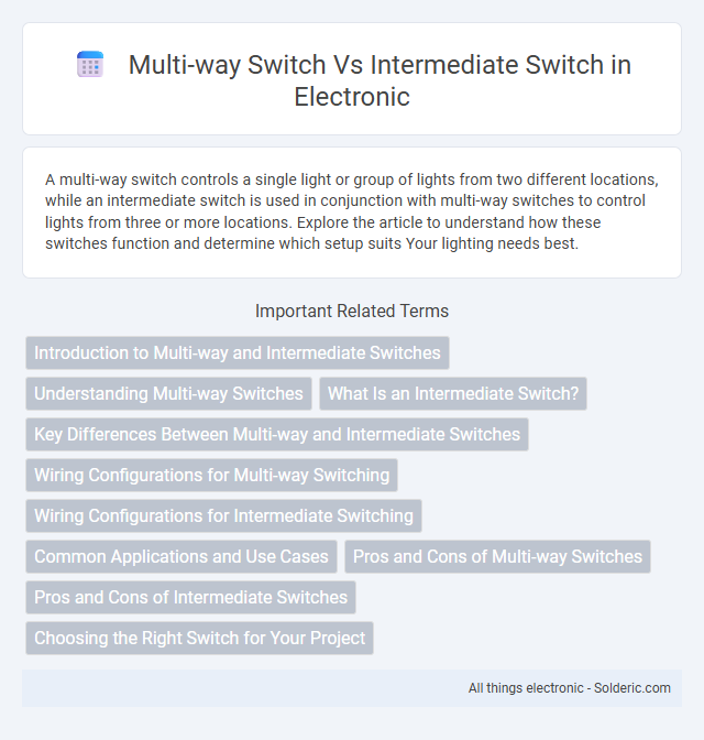 Intermediate switch vs Multi-way switch - What is the difference?