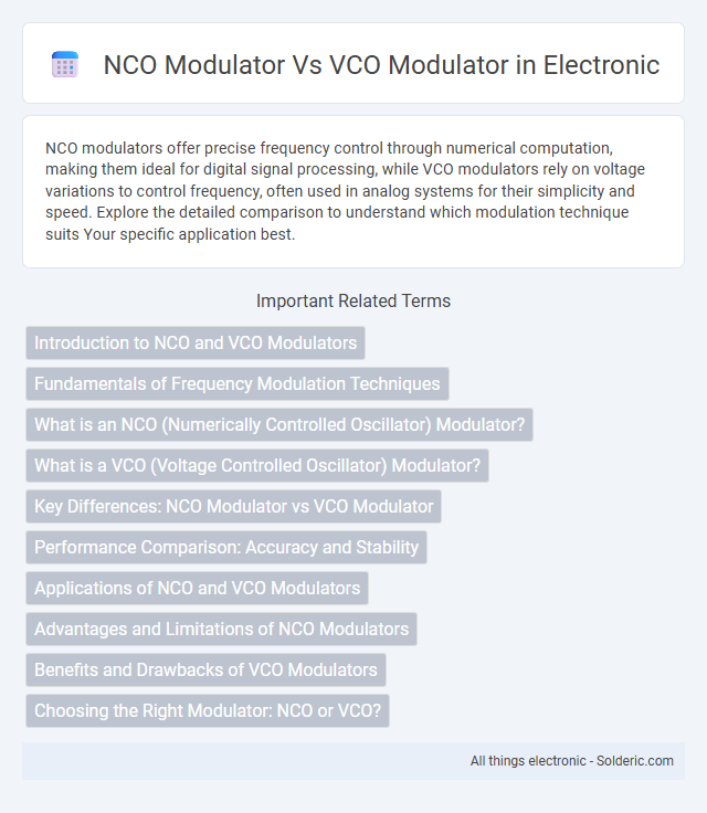 NCO modulator vs VCO modulator - What is the difference?