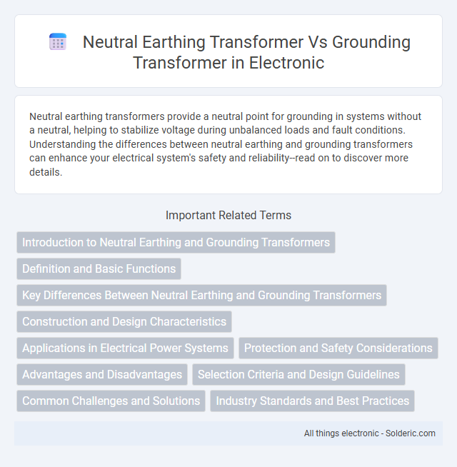 Grounding Transformer vs. Neutral Earthing Transformer - What is the difference?