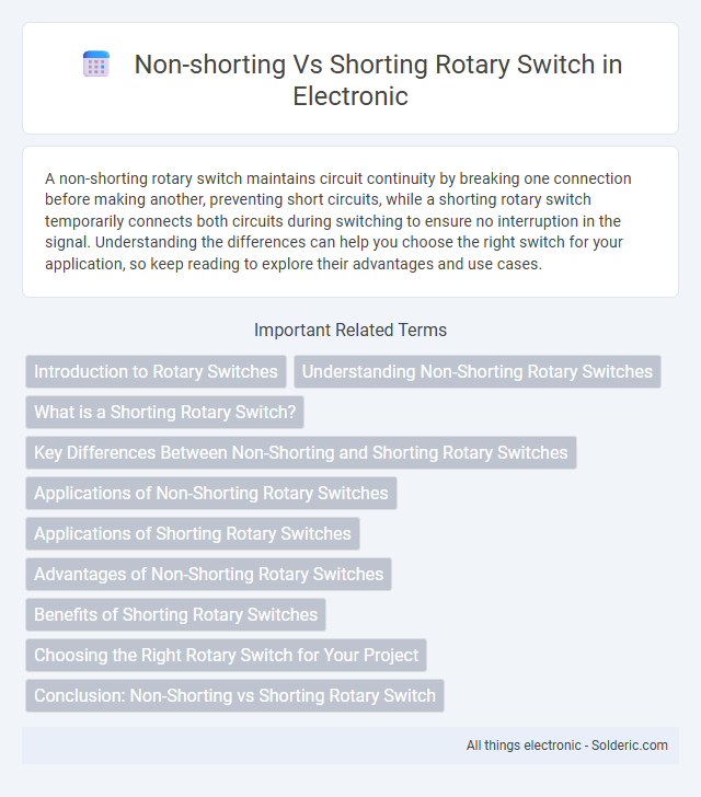 Shorting vs Non-Shorting Rotary Switch - What is the difference?