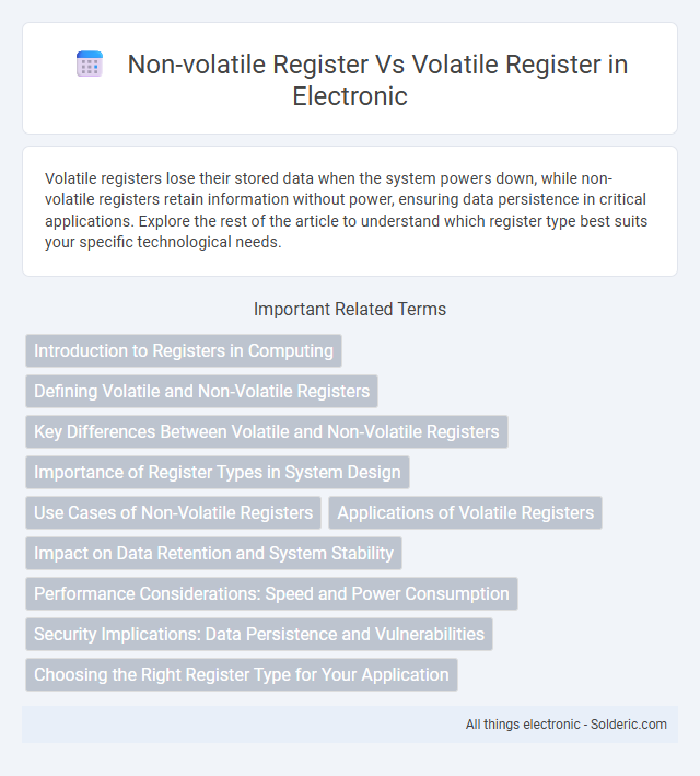 Non-volatile register vs volatile register - What is the difference?
