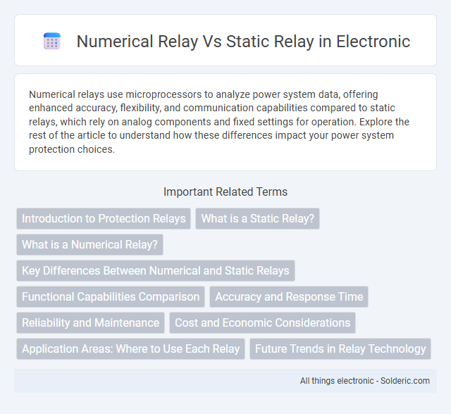 Numerical Relay vs Static Relay - What is the difference?