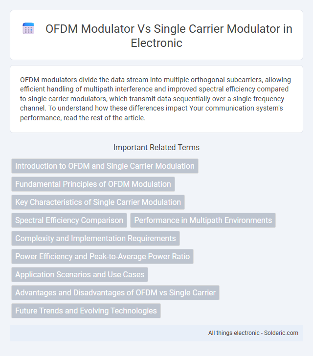 Single Carrier Modulator vs OFDM Modulator - What is the difference?