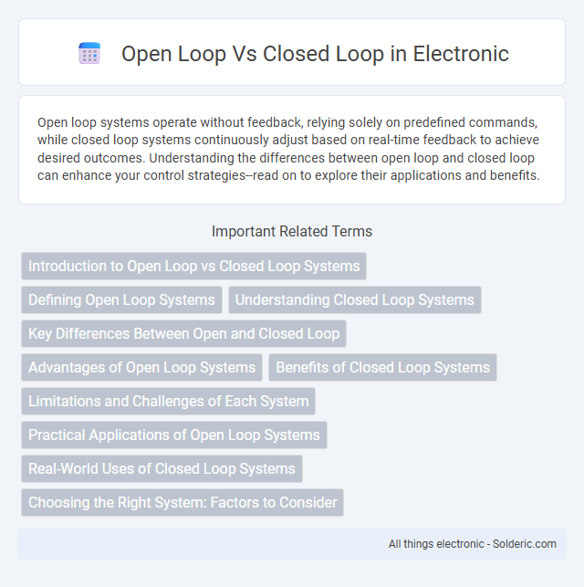 Closed loop vs Open loop - What is the difference?