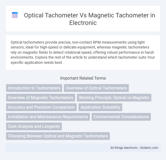 Magnetic tachometer vs Optical tachometer - What is the difference?