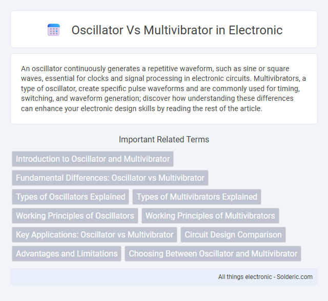 Multivibrator vs Oscillator - What is the difference?