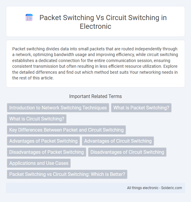 Circuit Switching vs Packet Switching - What is the difference?