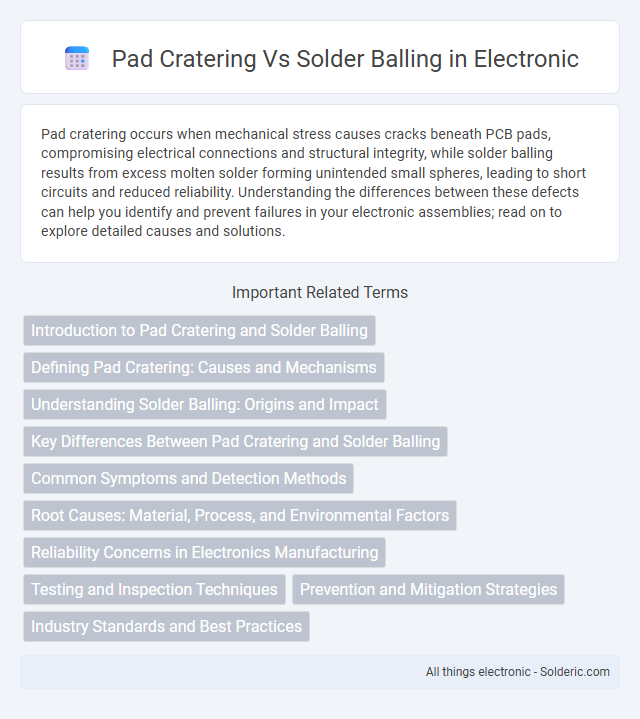 Pad Cratering vs Solder Balling - What is the difference?